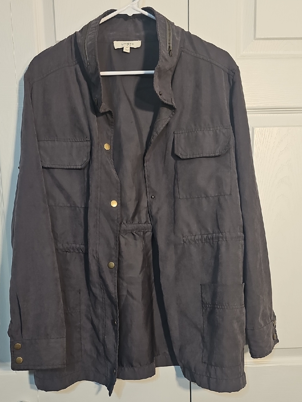 Umgee Gray Jacket with Flap Pockets